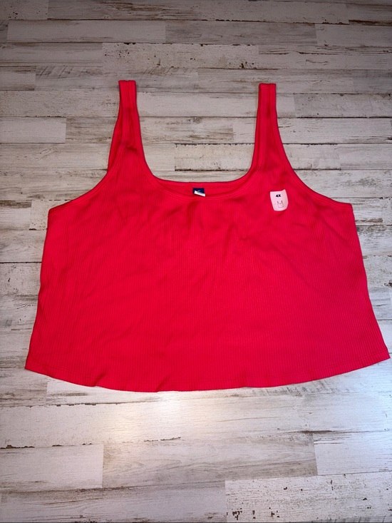 Old Navy Tops - Old Navy Ribbed Cropped Scoop Tank - Bright Pink